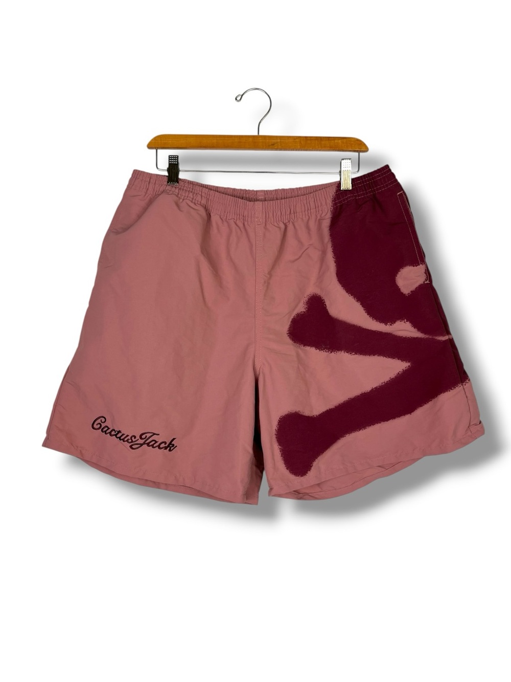 Cactus Jack Travis Scott Mastermind Skull Mauve Shorts XL Nylon Pink Embroidered